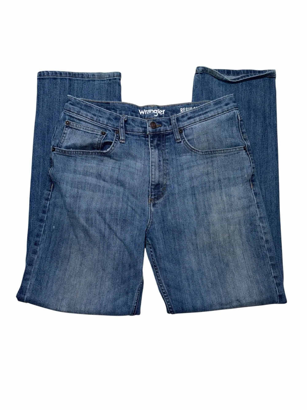 Wrangler Men's Blue Jeans Regular Fit Size W32 Straight Cowboy Rodeo Western